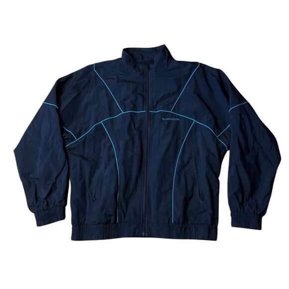 Supreme Black/Blue Teal Piping Track Jacket Large Y2K - Picture 1 of 9
